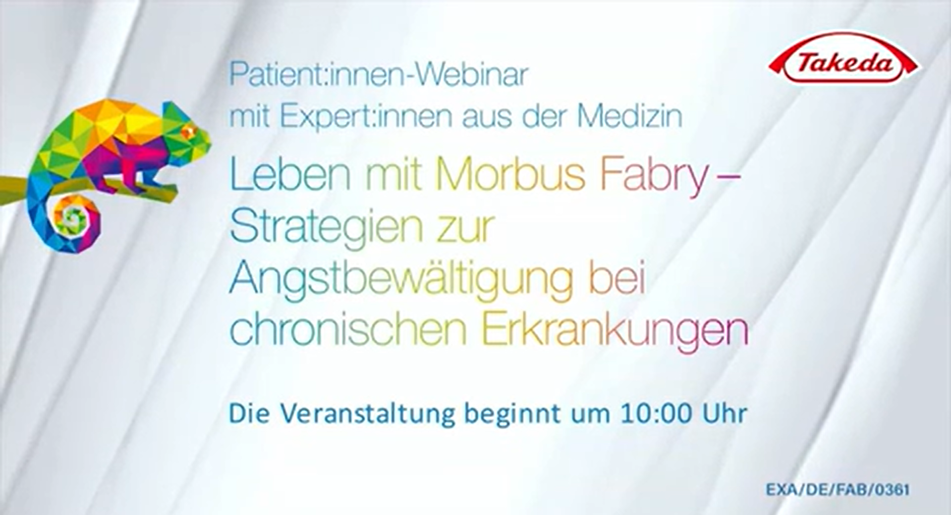 Im vierten Teil der Patient:innen-Webinarreihe steht die Stärkung des Bewusstseins für die Bedeutung einer frühzeitigen Diagnose des Morbus Fabry im Mittelpunkt sowie die Unterstützung von Patient:innen dabei, informierte Therapieentscheidungen zu treffen. Neben Einblicken in psychologische Belastungen und Ängste, die mit der Erkrankung einhergehen, werden Wege zu mehr Lebensqualität und der sinnvolle Einsatz psychologischer Unterstützung aufgezeigt. Zudem lernen Patient:innen und Angehörige praxisnahe Stra