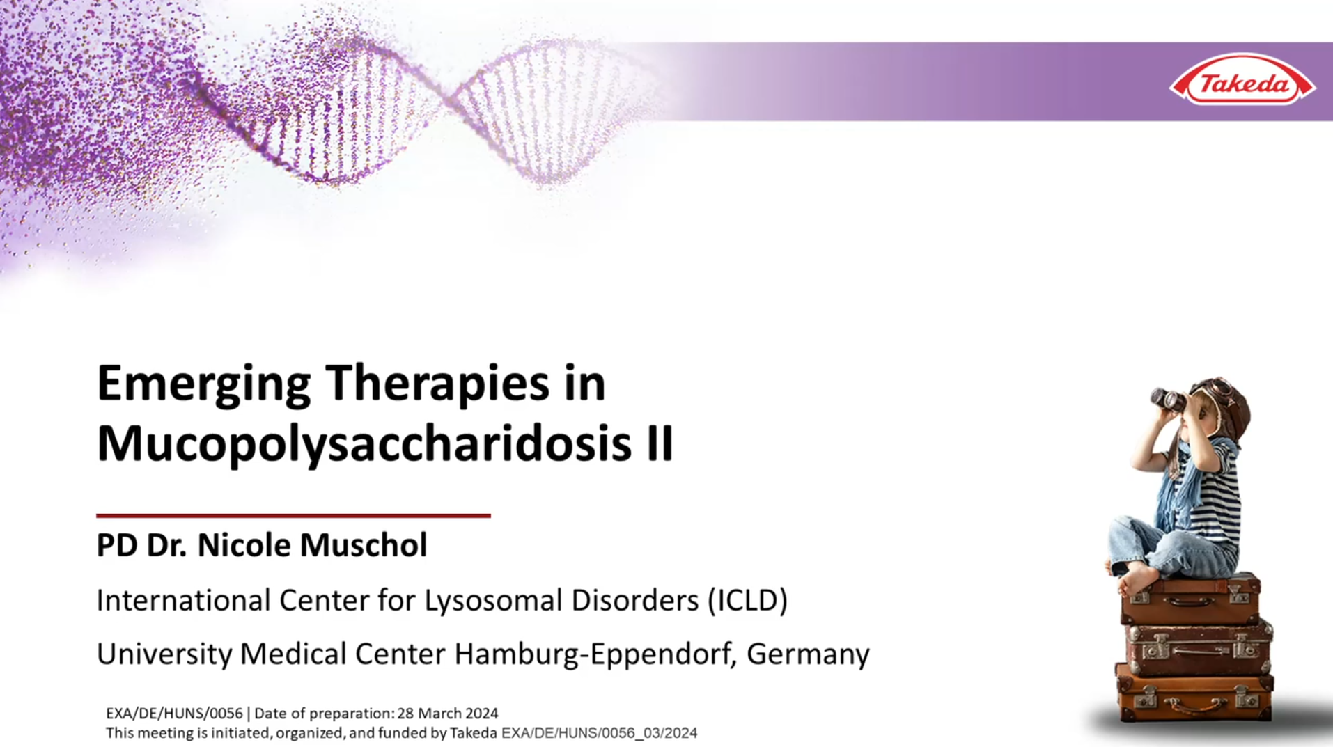 In diesem Vortrag präsentiert Frau PD Dr. Nicole Muschol die neuesten Entwicklungen in der Behandlung von Mukopolysaccharidose II (MPS II). Sie beleuchtet neurologische Symptome und innovative Therapien für das zentrale Nervensystem. Schauen Sie rein!