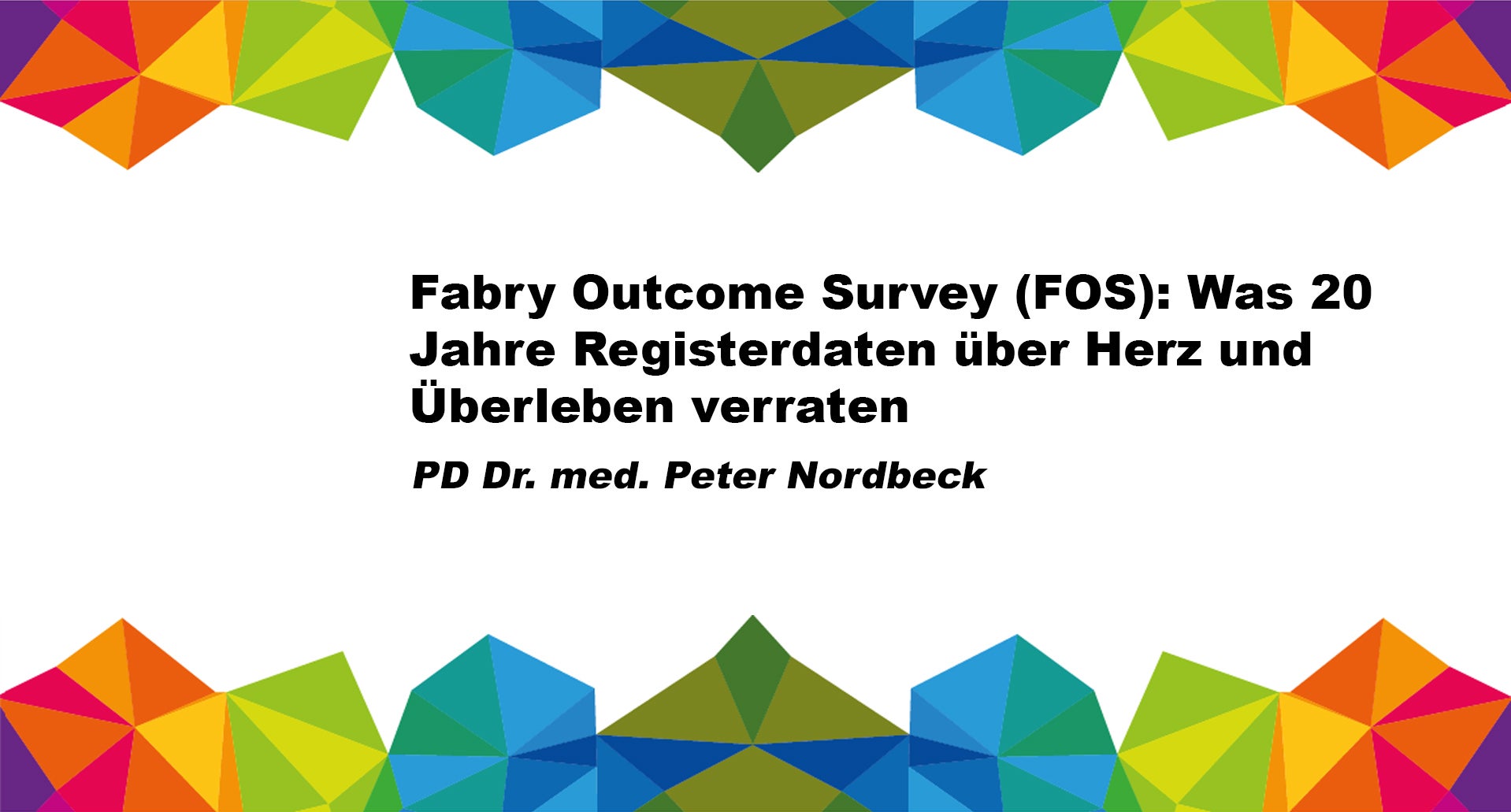 Thumbnail: Fabry Outcome Survey (FOS): Was 20 Jahre Registerdaten über Herz und Überlegen verraten