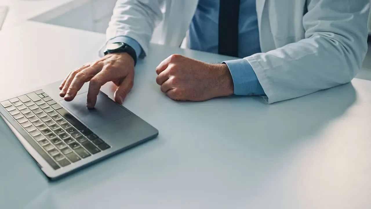 doctor and laptop